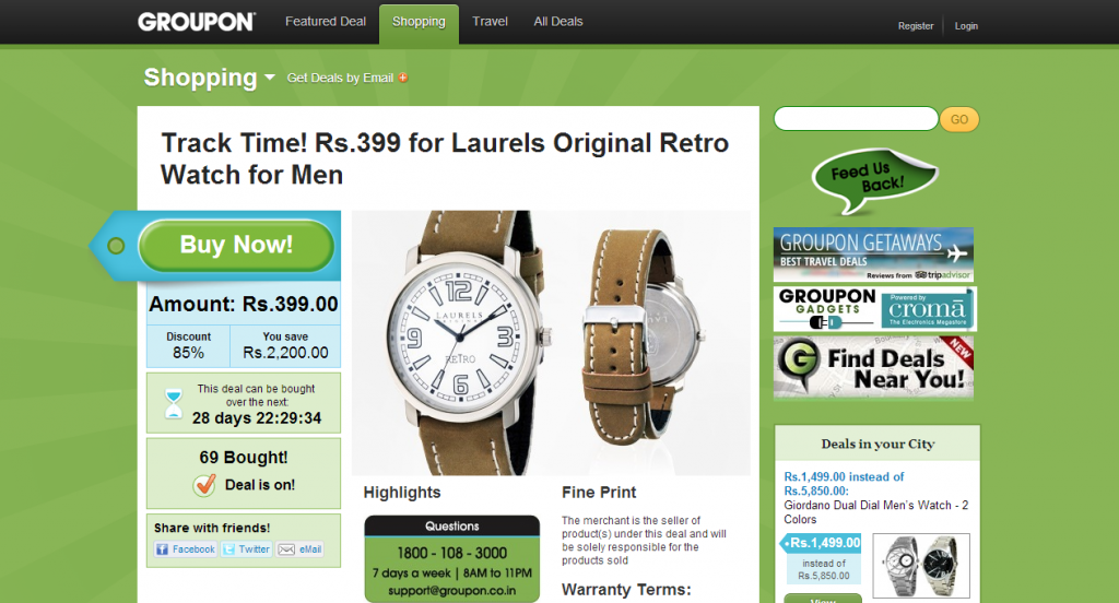 Groupon.co.in – A New Avenue for Indian Online Sellers
