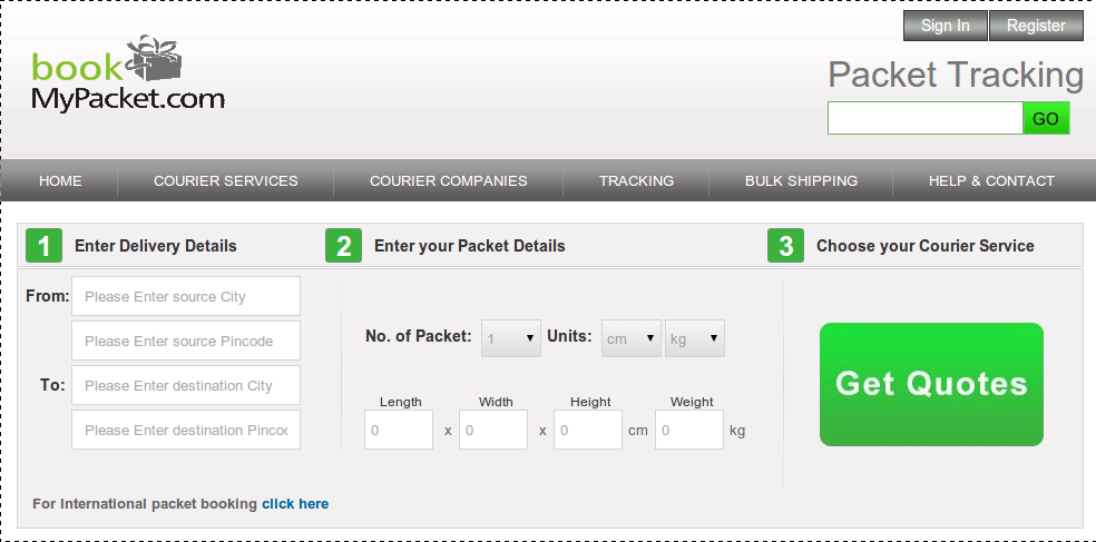 Book Your Shipments 24/7 Using BookMyPacket.com