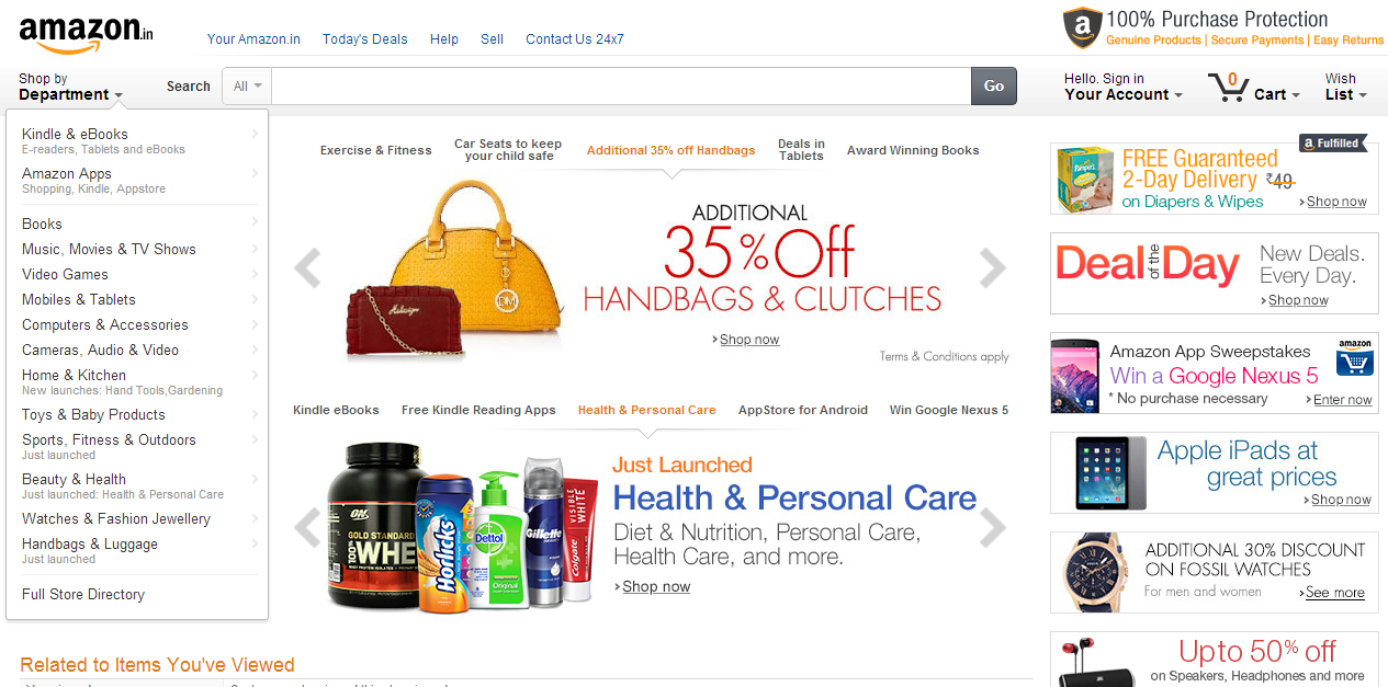 Yet another store launch from Amazon India – Health & Personal Care