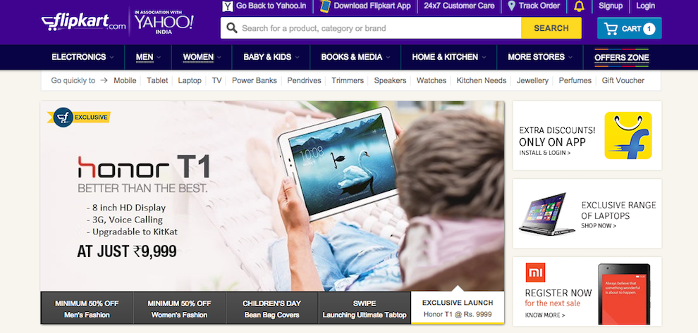 Flipkart + Yahoo – The latest partnership on the block!