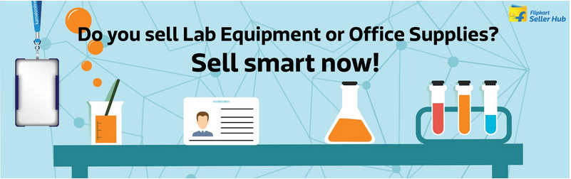 Flipkart includes more products under Office Supplies and Lab Equipments product categories