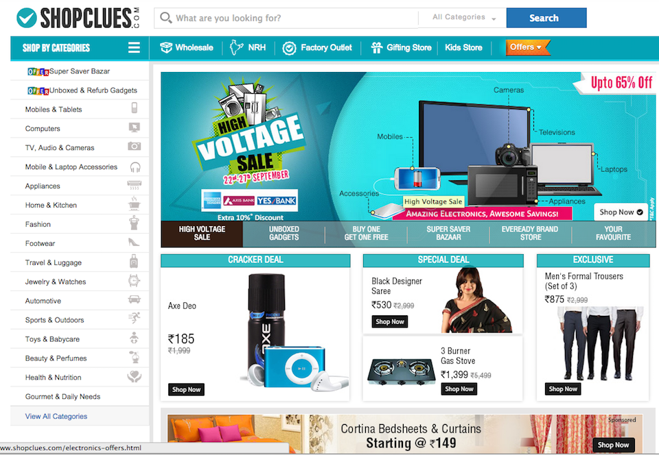 Online Marketplace ShopClues target sales of 1,600 crore this festive season