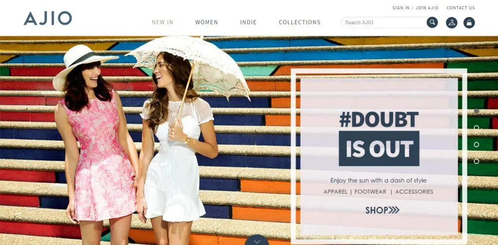 The fashion portal ajio.com from Reliance is now live!