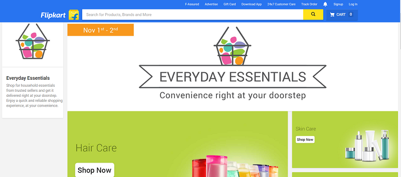 Flipkart launches Everyday Essential store like Amazon and Snapdeal